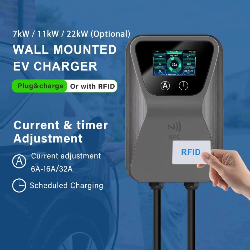 EV-Ladegerät Smart Wallbox 7kW – 22Kw Wallbox Type 2 Ocpp Rfid Bewertung und Preis