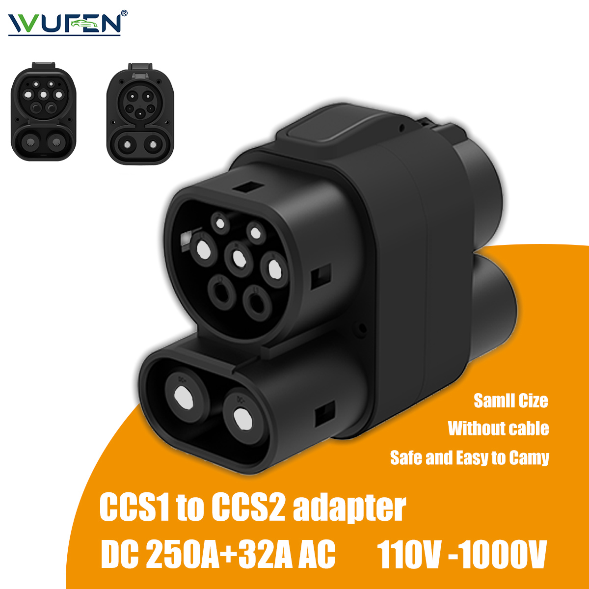 WUFEN 250A+32A CCS1-Ladegerät – Ccs2 To Ccs1 Fast Charge Adapter 250Kw Bewertung und Preis
