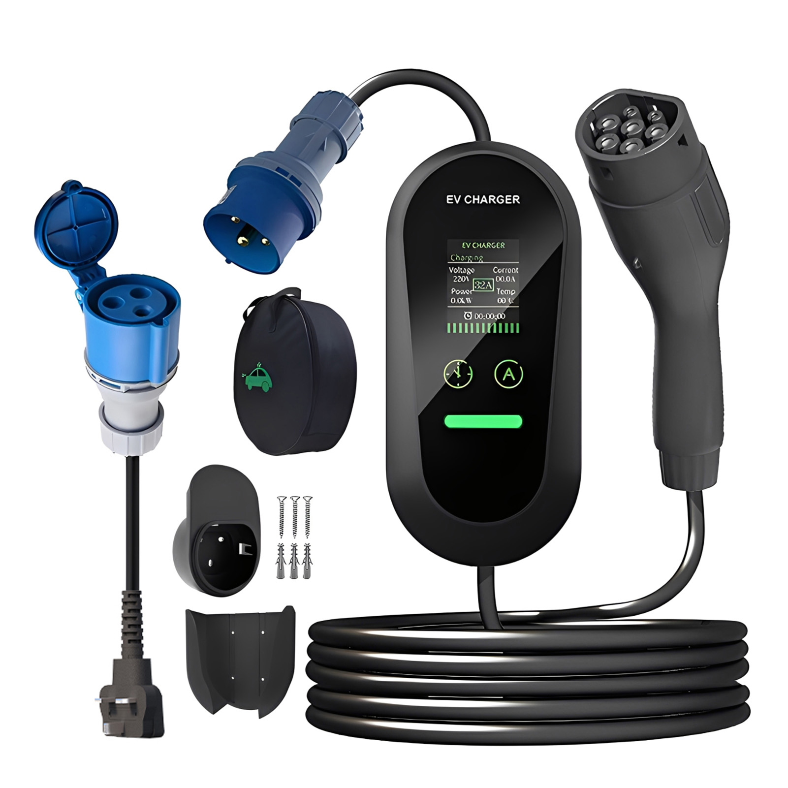 Typ2 Tragbares EV-Ladegerät 7K – Portable Ev Charger 32A Type 2 Cee Plug Bewertung und Preis